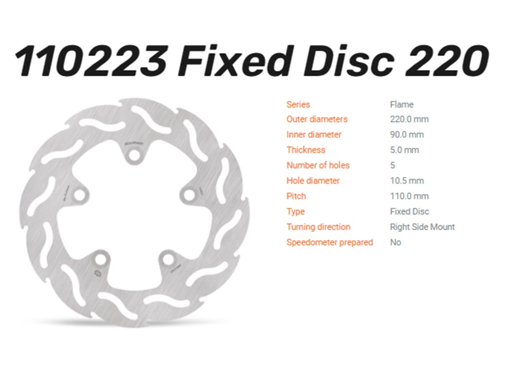 Moto-Master Bremsscheibe Flame hinten passend für Suzuki - 110223