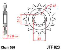 Ritzel CNC 12 13 14 15 16 Zähne (520) passend für Husaberg / Husqvarna