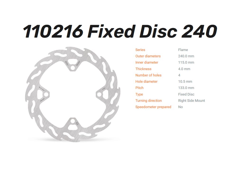 Moto-Master Bremsscheibe Flame hinten passend für Kawasaki - 110216