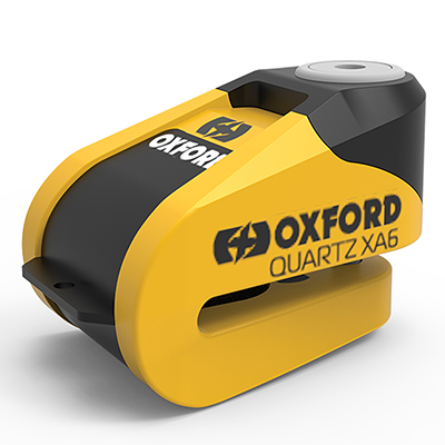 Oxford Alarm-Bremsscheibenschloss Quartz XA10 / Quartz XA6, gelb