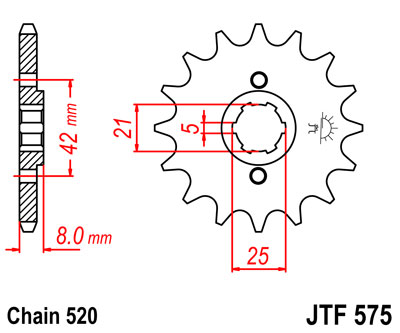 Kettenritzel 11 12 13 14 15 16 Zähne (520) passend für Yamaha TT 250 350 600 / XT 400 550 600 / SRX6