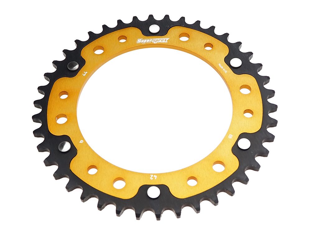Kettenrad Stealth 42 47 Zähne - (525) gold / schwarz passend für BMW F650 F800 700 GS F800 R RST-6