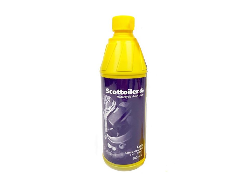 Scottoil Öl für den Scottoiler Standardöl blau 500ml und HighTemp rot 500ml 0.5L