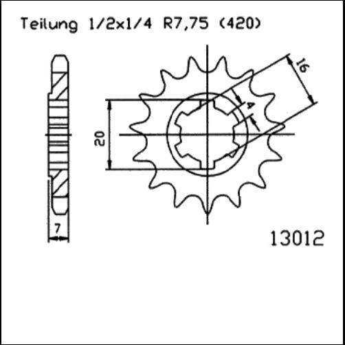 Kettenritzel 11 12 13 14 15 16 Zähne - (420) passend für Suzuki RMX 50 / TSX 50