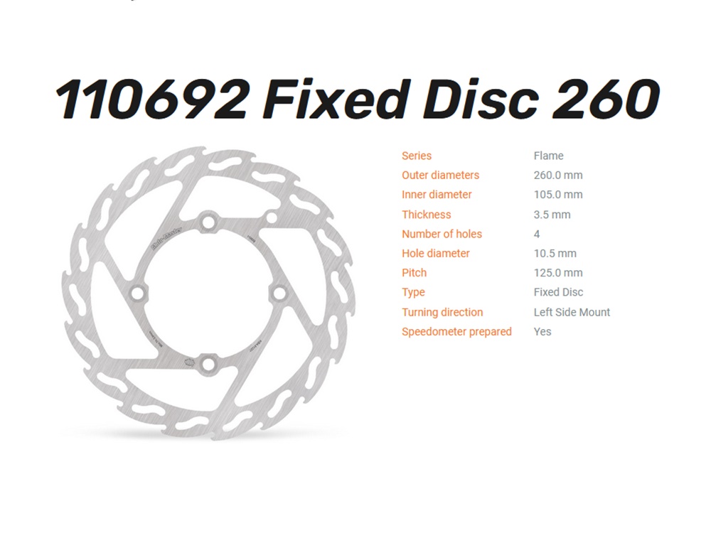 Moto-Master Bremsscheibe vorn Flame passend für Beta RR 50 Enduro/Motard passend für Beta RR 125 4T 