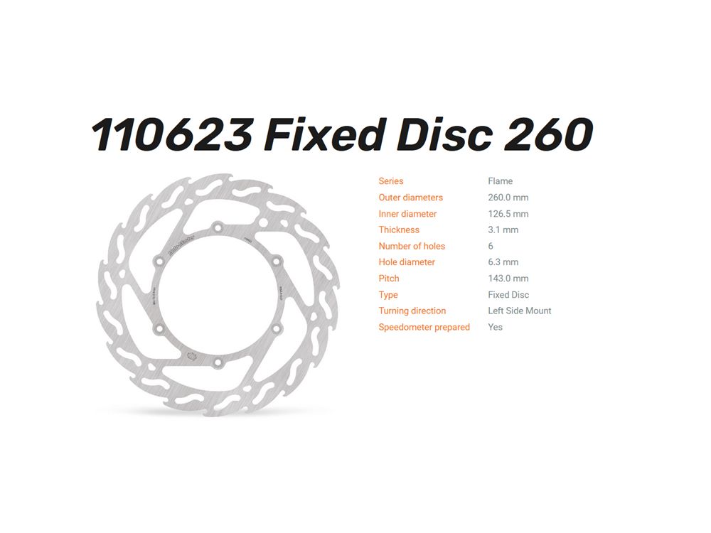 Moto-Master Bremsscheibe Flame starr vorn passend für Beta RR 260 - 110623