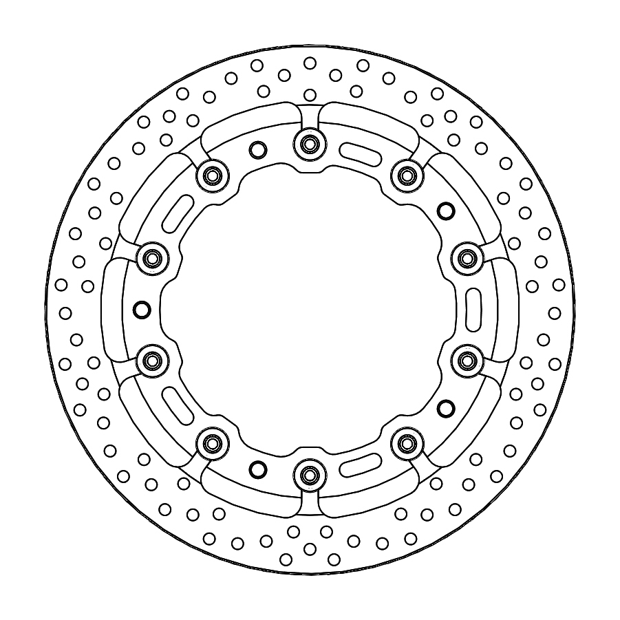 Bremsscheibe Halo T-Floating Supermoto Racing Ø 320 6.0mm vorne passend für BMW S 1000 RR / XR - 117