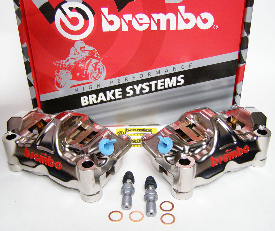 Brembo Radial Bremszangen Topologieopt GP4-RX CNC 100mm Kit li/re passend für Aprilia RSV 1000 R Fac