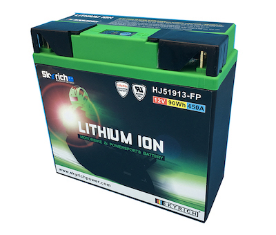 Batterie Lithium-Ionen HJ51913-FP 12V / 86 WH im Nylongehäuse passend für BMW und Laverde Skyrich