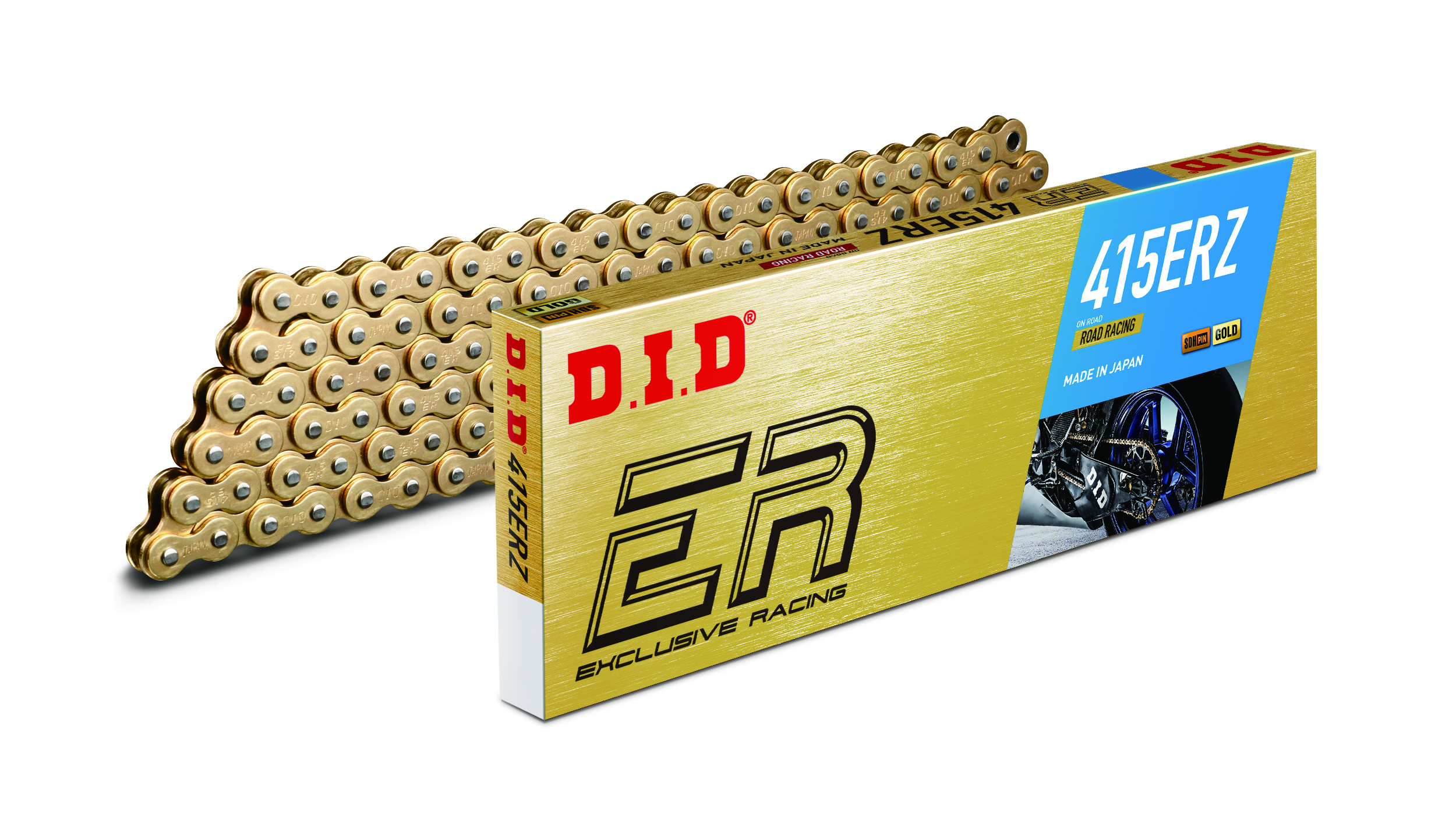 Rollenkette DID415ERZ(G&G)/58C (Kette offen mit Clipschloss)