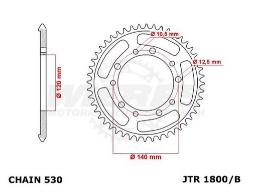 Kettenrad Aluminium 40 bis 48 Zähne (530) passend für Suzuki SV GSX-R GSF Bandit / Triumph Tiger Spr