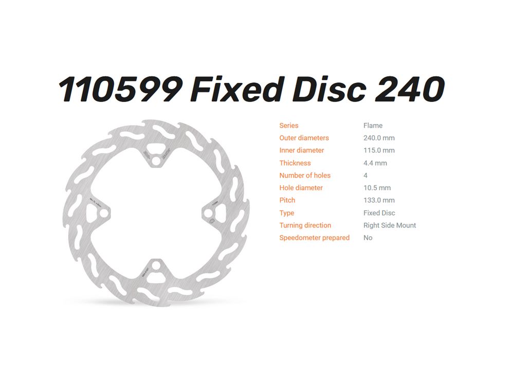 Moto-Master Bremsscheibe Flame hinten passend für Kawasaki - 110599