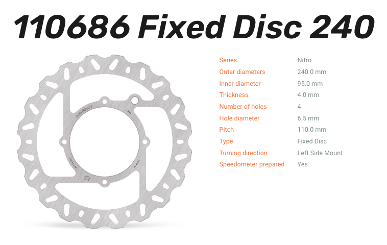 Moto-Master Bremsscheibe Nitro vorne passend für GasGas / Husqvarna / KTM - 110686