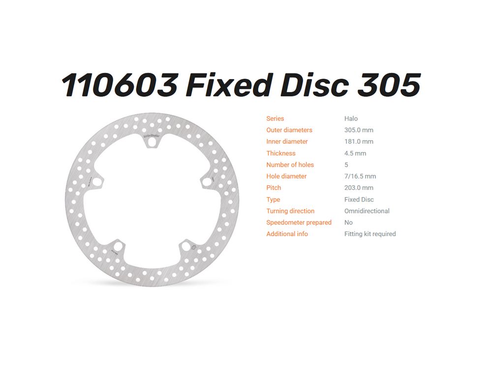 Moto-Master Bremsscheibe Flame vorne passend für BMW F 750 850 900 GS / R 1250 GS - 110603