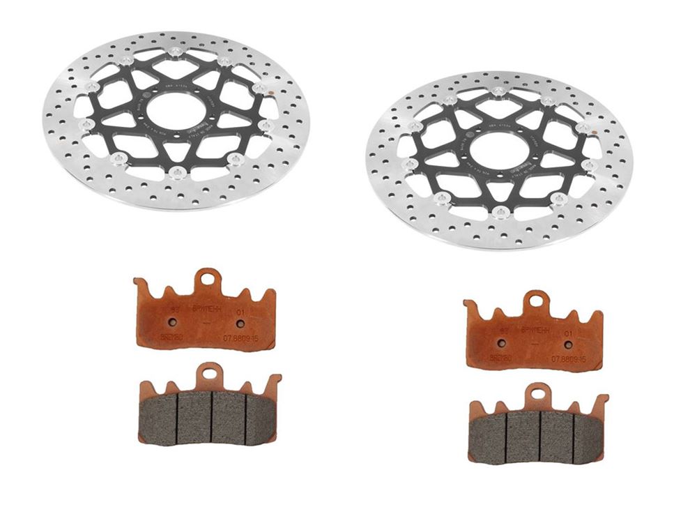 Brembo Set vorn Bremsscheiben Beläge passend für Ducati Multistrada 1200 ABS (Bj.15-)