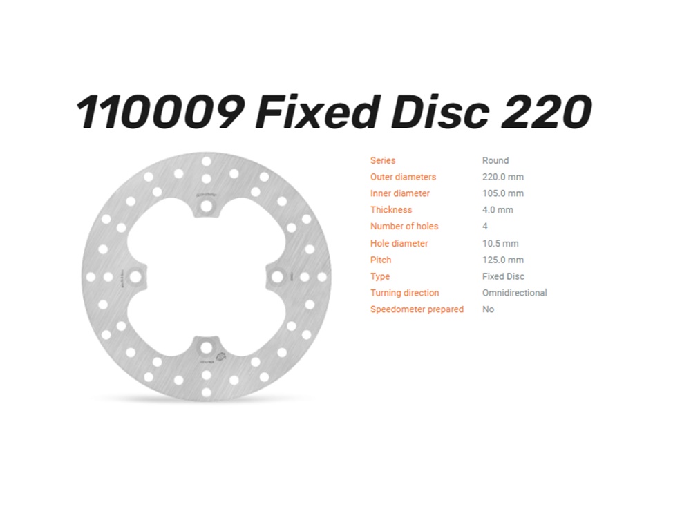 Moto-Master Bremsscheibe hinten passend für Honda SH 125 - 110009