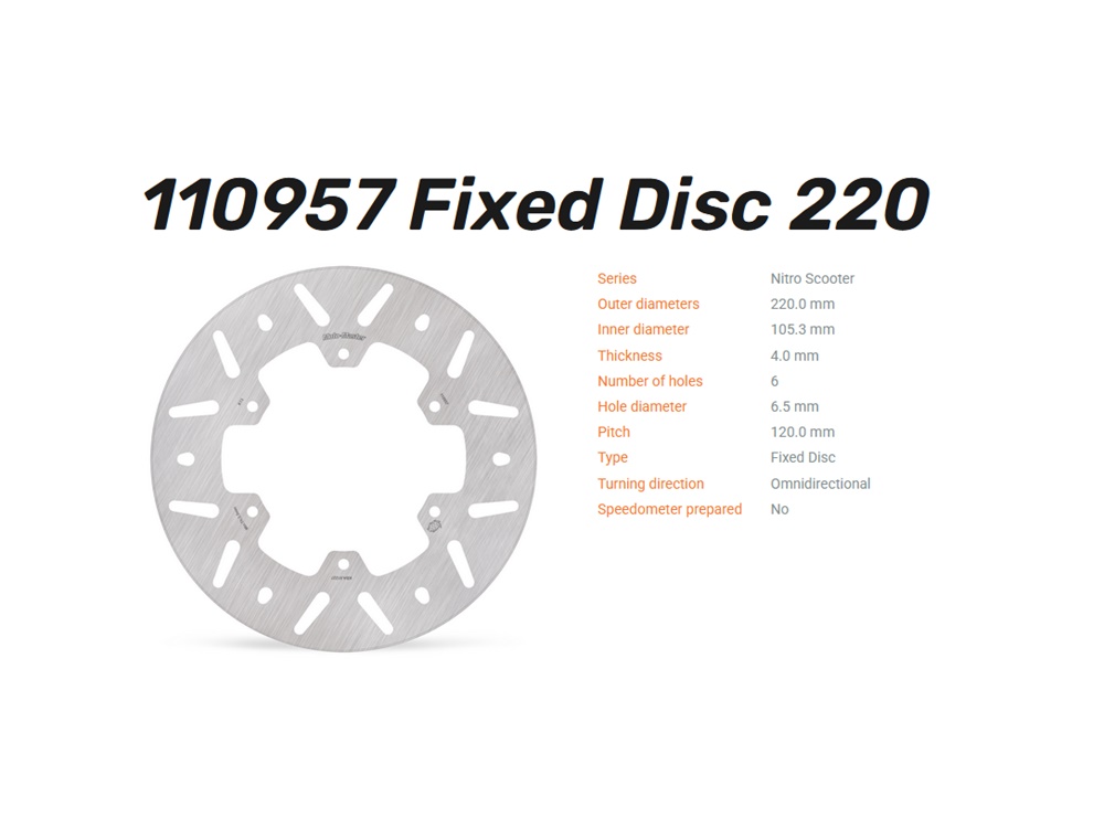 Moto-Master Bremsscheibe Nitro hinten - 110957