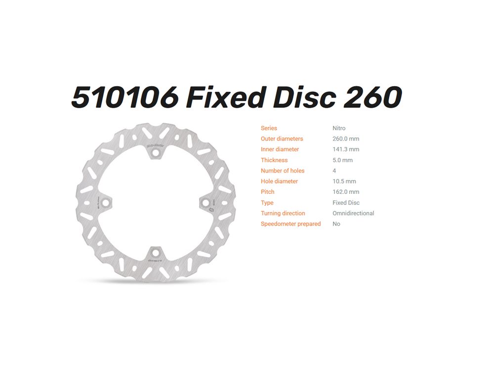 Moto-Master Bremsscheibe Nitro hinten passend für Suzuki V-Strom 1000 1050 650 - 510106