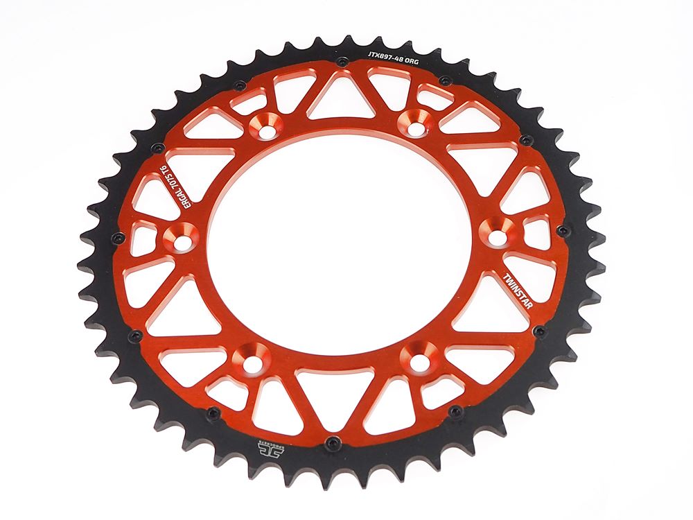 Kettenrad JT Twinstar 40 41 42 45 48 49 50 51 Zähne - (520) orange grau passend für KTM JTX897
